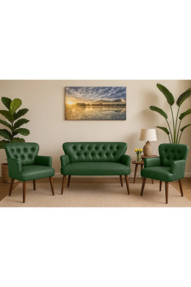 Deri Chester Tarz Koltuk Takımı